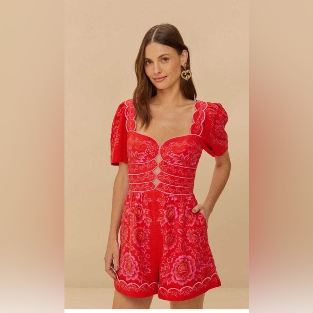 Red Olivia Cut-Out Lenzing™ Ecovero™ Euroflax™ Romper